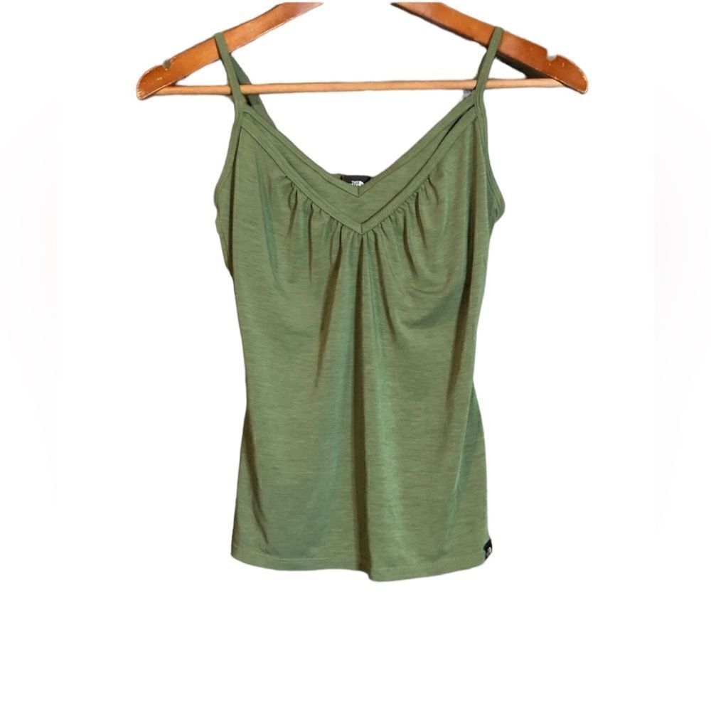 The north face olive green tank top. Size xs
